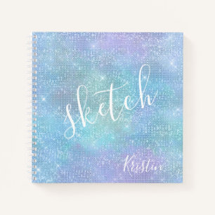 Carnet Iridescente Blue Purple Nom de la Parties scintill