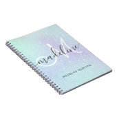 Carnet Iridescente Faux Parties scintillant holographique (Côté Droit)