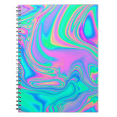 Carnet Iridescente marbrée texture holographique en dynam (Devant)