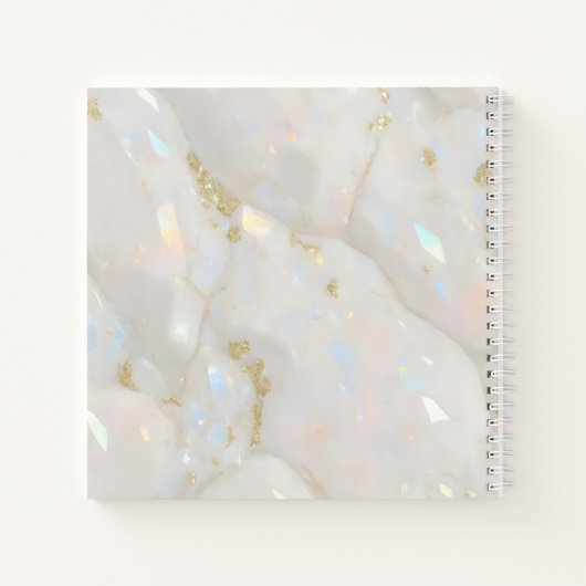 Carnet Iridescente Opal Gemstone Crystal Élégant (Dos)