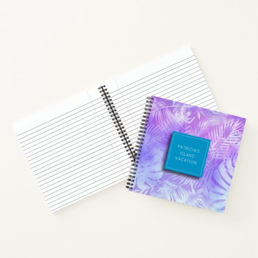 Carnet Iridescente personnalisée Pastel Palm (Intérieur)