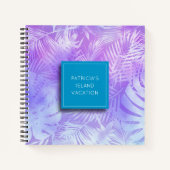 Carnet Iridescente personnalisée Pastel Palm (Devant)
