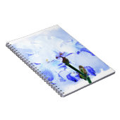 Carnet Iris Arborés - Bleu Et Blanc (Côté Droit)