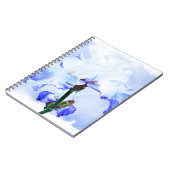 Carnet Iris Arborés - Bleu Et Blanc (Côté gauche)
