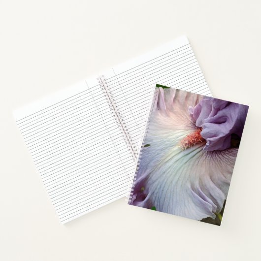 Carnet Iris Barbu Fleur Violet Pâle (Intérieur)