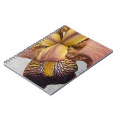 Carnet Iris barbu floral jaune et violet (Côté gauche)