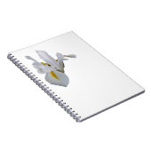 Carnet Iris blanc avec centre jaune (Côté Droit)
