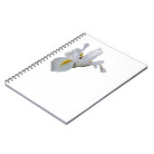 Carnet Iris blanc avec centre jaune (Côté gauche)