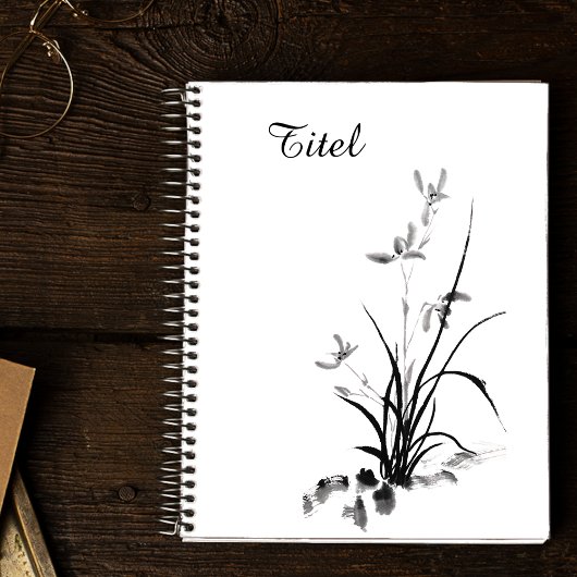 Carnet Iris chinois - bw