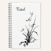 Carnet Iris chinois - bw (Recto)