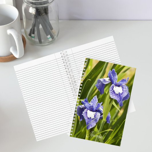 Carnet Iris de Sibérie blancs et violets