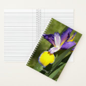 Carnet Iris de Sibérie Fleur Violet et Jaune (À l'intérieur)