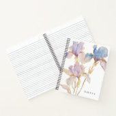 Carnet Iris Élégant Aquarelle Florale (Intérieur)
