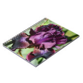 Carnet Iris Fleur Violette Profonde Florale (Côté gauche)