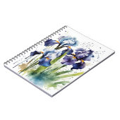 Carnet Iris - Fleurs aquarelles (Côté gauche)