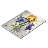 Carnet Iris - Fleurs aquarelles (Côté gauche)