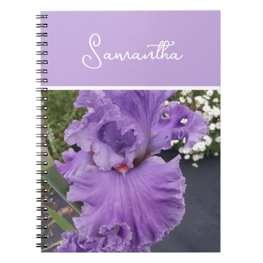 Carnet Iris Fleurs Fleurs Violet Lavande Lilac Apron (Devant)