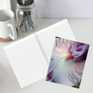 Carnet Iris Floral Sans Barbe Violet Clair