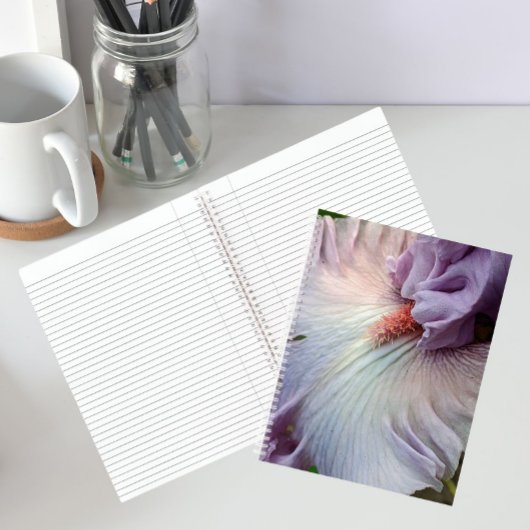 Carnet Iris Floral Sans Barbe Violet Clair