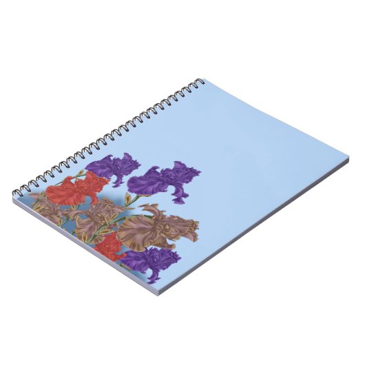 Carnet Iris florissants. (Côté gauche)