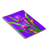 Carnet Iris Flower - Purple - Ajouter Votre Photo /Texte  (Côté Droit)