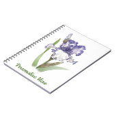 Carnet Iris gaufé blanc et violet (Côté gauche)