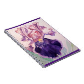 Carnet Iris iris glorieux violet fleurs d'aquarelle Art (Côté Droit)