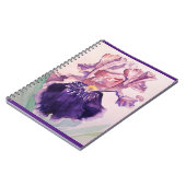 Carnet Iris iris glorieux violet fleurs d'aquarelle Art (Côté gauche)