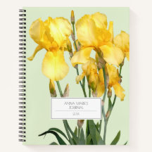 Iris jaune personnalisable avec nom Vert citron cl