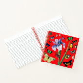 CARNET IRIS PARMI LES PAPILLONS COLORÉS (Intérieur)