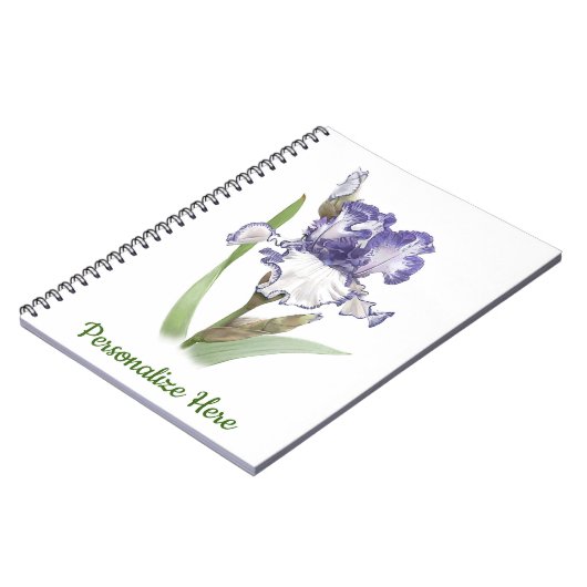 Carnet Iris roux et blancs (Côté gauche)