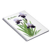 Carnet Iris Trio Pourpre Porté Personnalisé (Côté Droit)