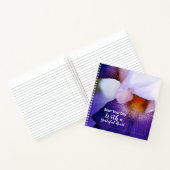 Carnet Iris Violet Avec Citation Gratte (Intérieur)