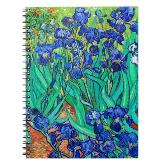 Carnet Irises Botanique Art Vincent Van Gogh spirale (Devant)