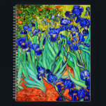Carnet Irises par Vincent Van Gogh<br><div class="desc">Vincent Van Gogh Irises. Peint en 1889, il fait partie du tableau qu'il a créé dans l'asile Saint Paul-de-Mausole à Saint-Rémy-de-Provence en France. C'est une peinture à l'huile. Cette peinture à l'huile de paysage de beaux-arts représente un champ de plantes de fleurs d'iris. Vincent Van Gogh était un artiste célèbre....</div>