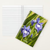 Carnet Irises Sibériennes violettes et blanches (À l'intérieur)