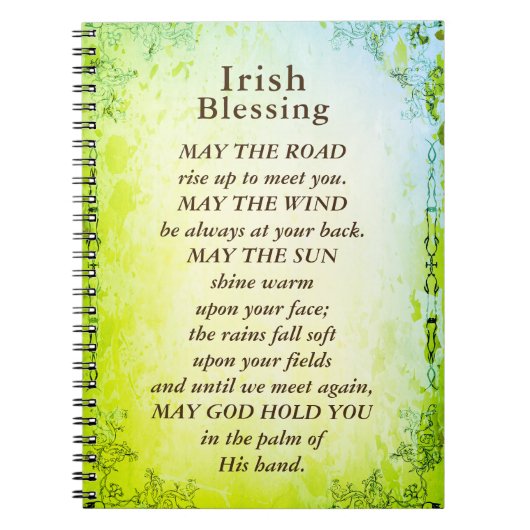 Carnet Irish Blessing, que la route monte pour vous renco (Devant)