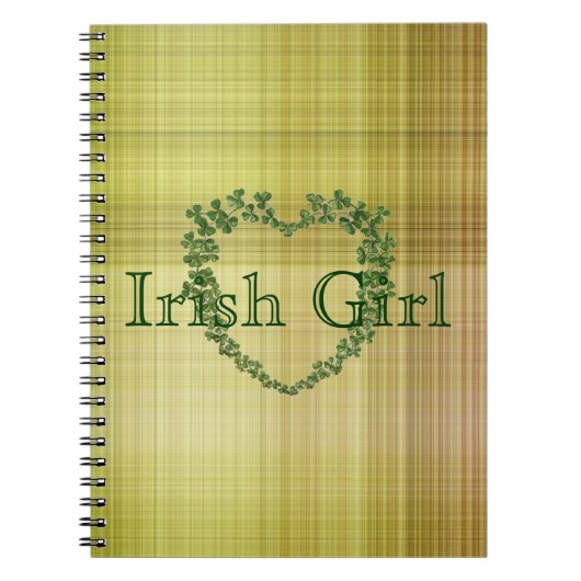 Carnet Irish Girl Shamrock Heart (Devant)