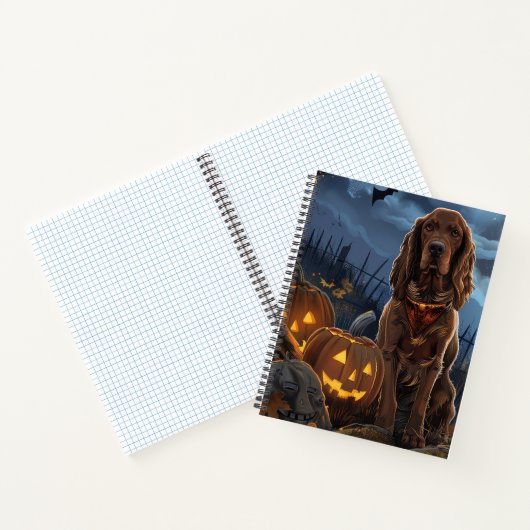 Carnet Irish Red Setter Halloween Éffrayant (Intérieur)