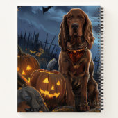 Carnet Irish Red Setter Halloween Éffrayant (Dos)