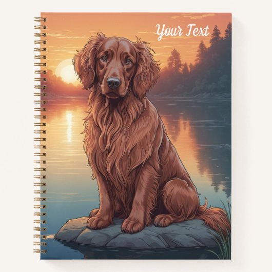 Carnet Irish Setter by Lake (Devant)