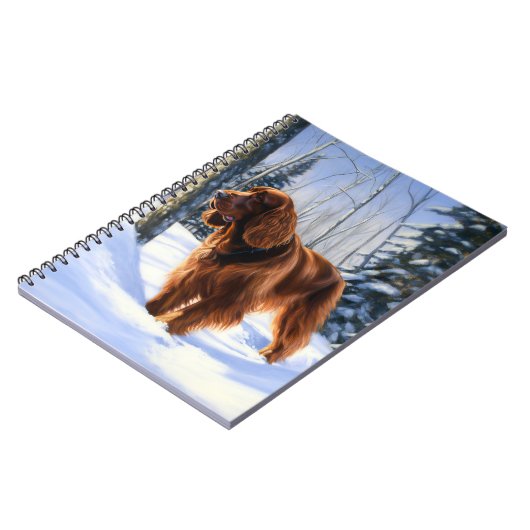 Carnet Irish Setter Let It Neige Christmas (Côté gauche)