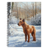 Carnet Irish Terrier Laisser neiger Noël (Devant)