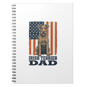Carnet Irish Terrier Papa Patriotique Vintage