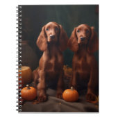Carnet Irlandais Red Setter Chiot Automne Citrouille de p (Devant)