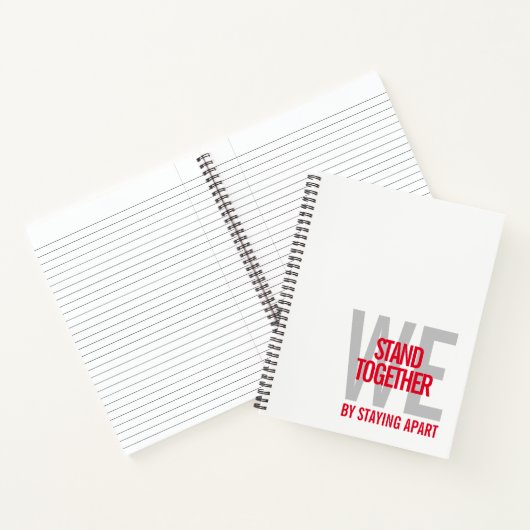 Carnet Ironique Nous Sommes Ensemble En Restant Éloignés (Intérieur)