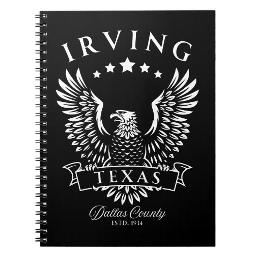 Carnet Irving comté de Dallas Texas Vintage Eagle (Devant)