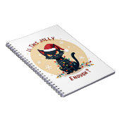 Carnet Is This Jolly Enough Funny Black Cat Christmas Tre (Côté Droit)