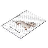 Carnet Isabella et Tan Longue Poil Chien Dachshund & Text (Côté gauche)