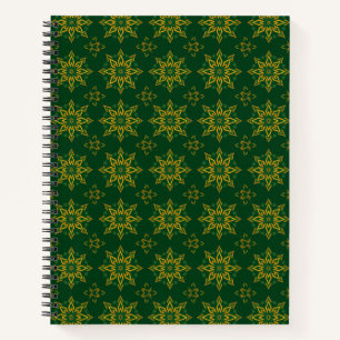Carnet Islamique Arabesque Or Émeraude
